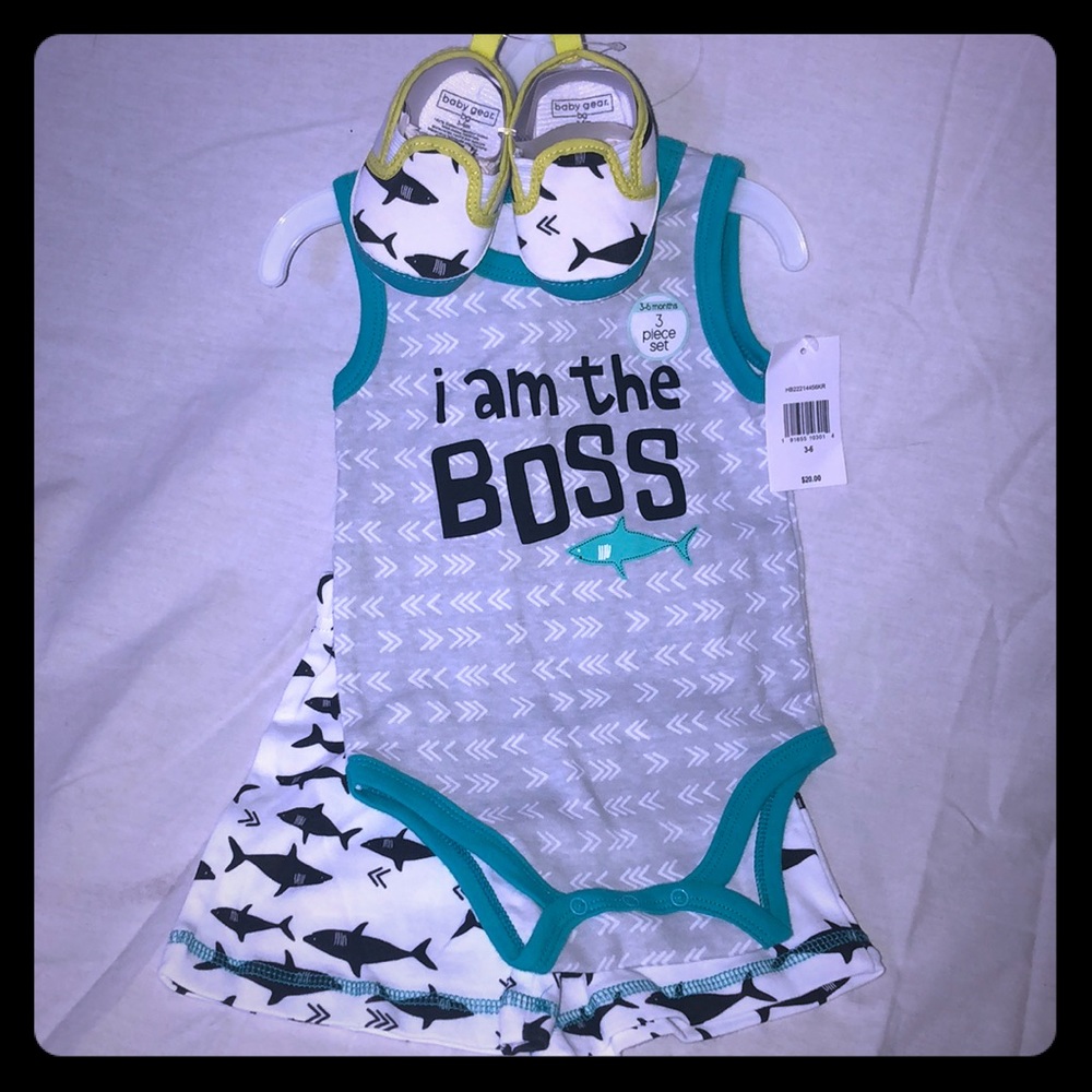 Baby Gear Tank Top Onesie with Shorts and Shoes